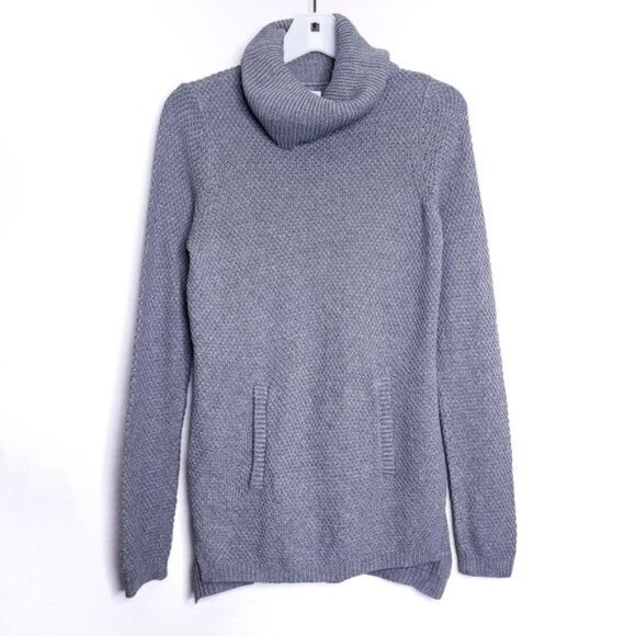 Lou & Grey Knit Cowl Neck Gray Lightweight Pullover Sweater Women's Size XS - Picture 1 of 7
